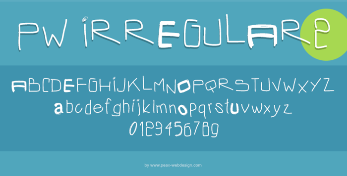 PWIrregular2 Font poster