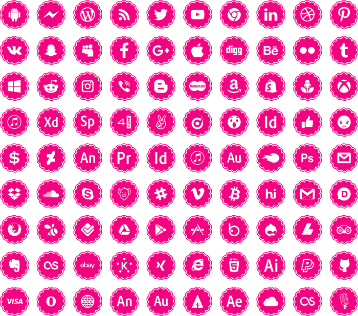 social icons Font poster