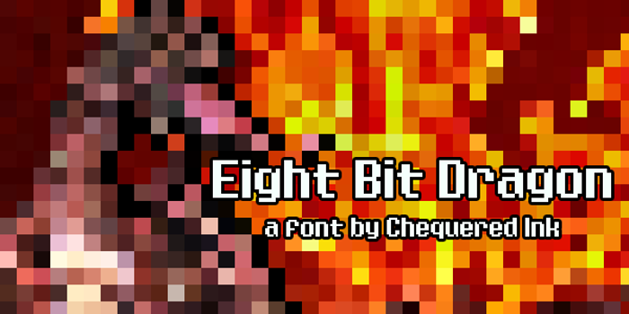 Eight Bit Dragon Font poster
