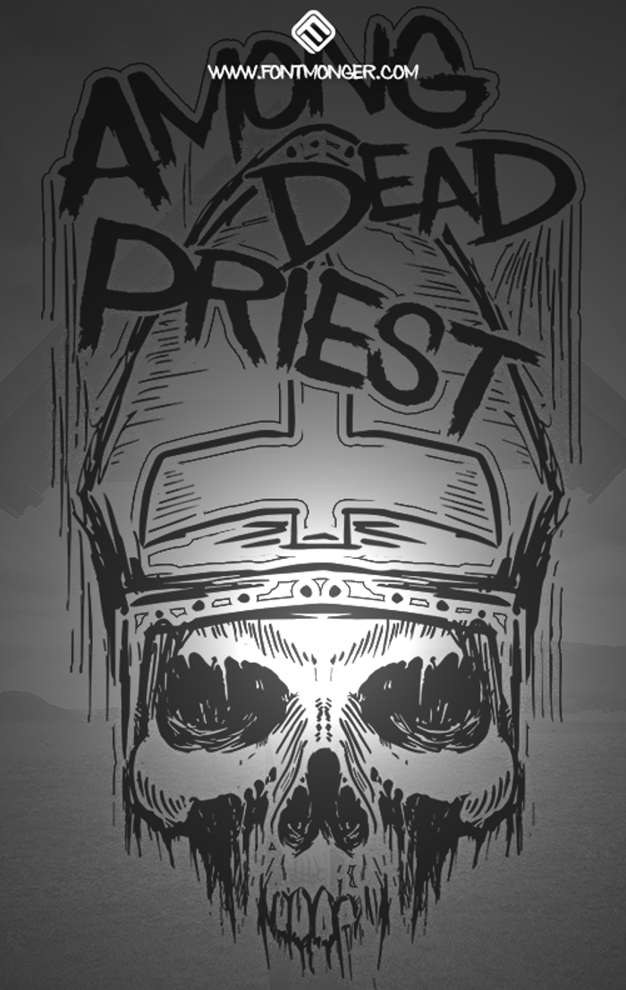 Among Dead Priest Font poster