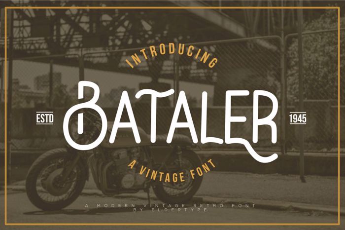Bataler Font poster