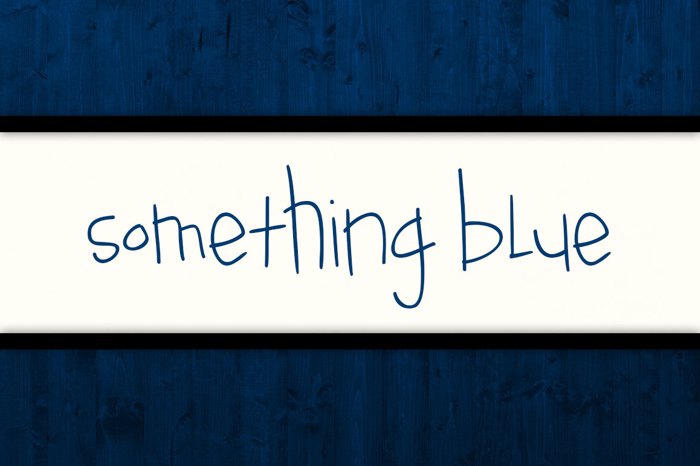 Something Blue Font poster