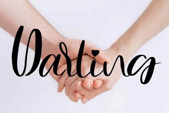 Darling Font poster
