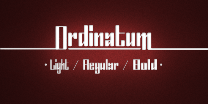 Ordinatum Font poster