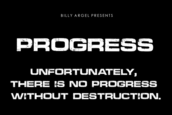 PROGRESS Font poster