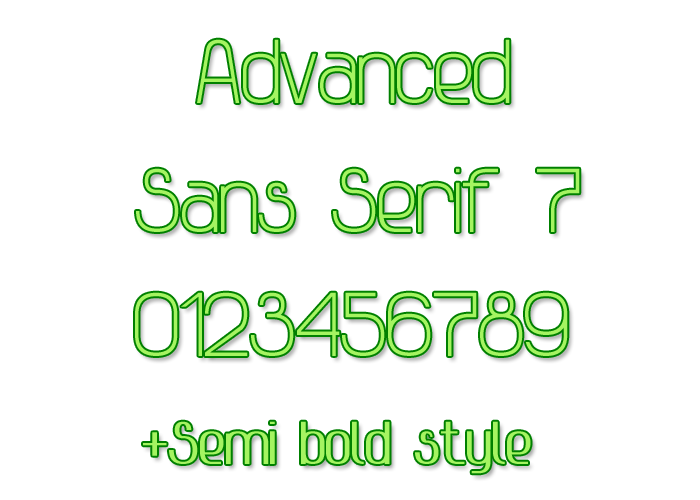 Advanced Sans Serif 7 Font poster