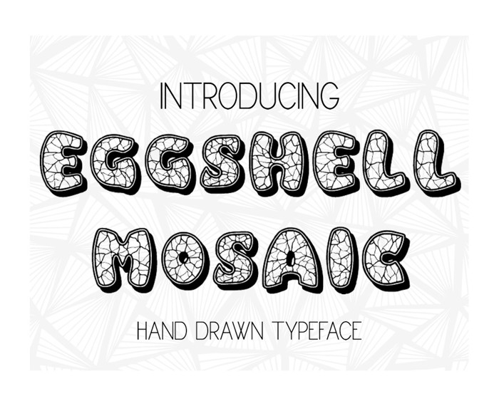 Eggshell Mosaic Font poster
