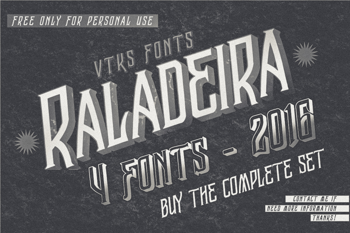 Vtks Raladeira 2 Font poster