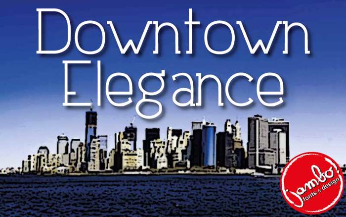 Downtown Elegance Font poster