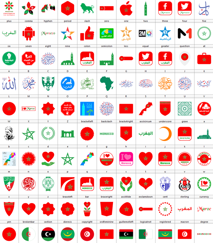 Font Morocco Color poster