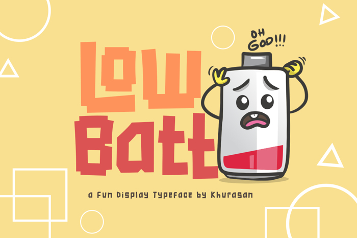 Low Batt Font poster