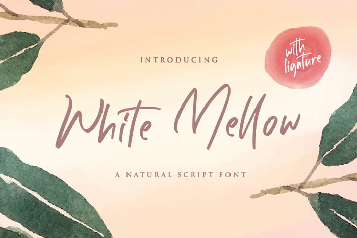 White Mellow Font poster