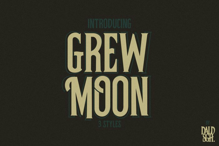 Grewmoon Font poster
