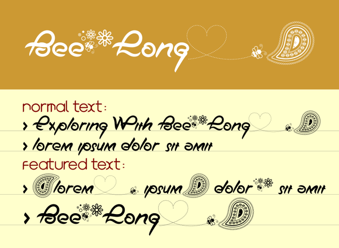 Bee Long Font poster