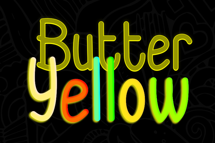 Butter Yellow Font poster