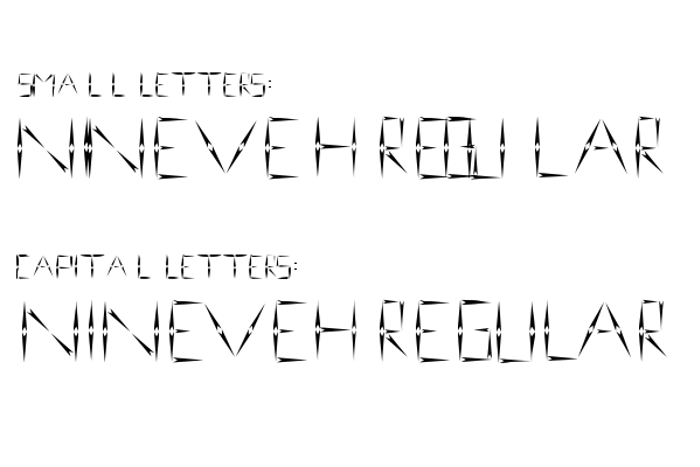 nineveh Font poster