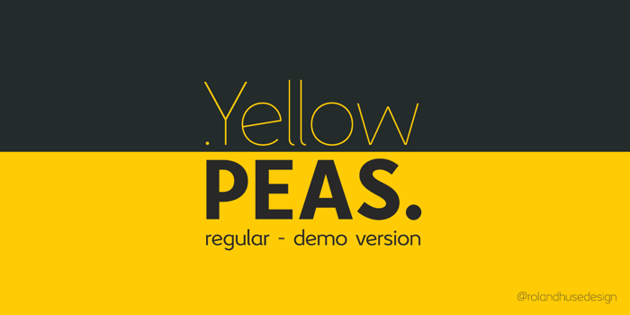 Yellow Peas Font poster