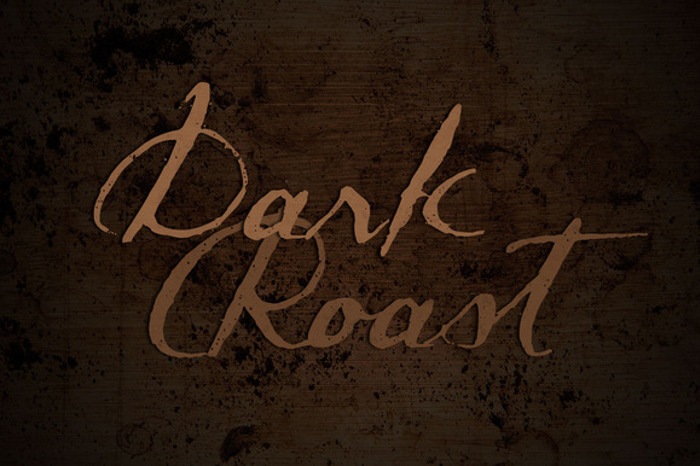 Dark Roast Font poster