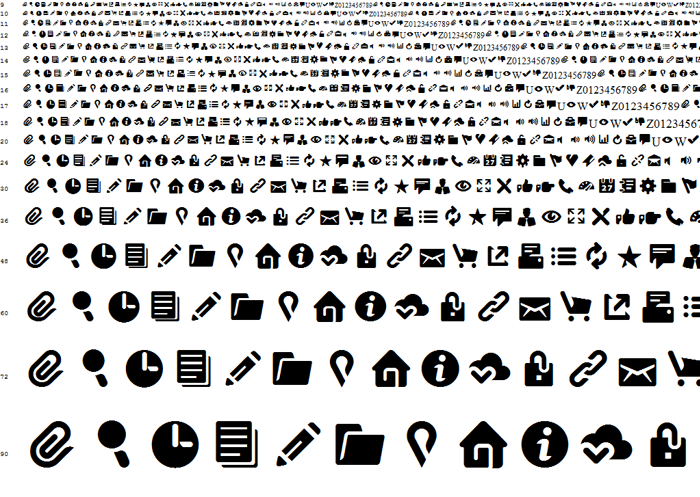 Breezi Icon Set Font poster
