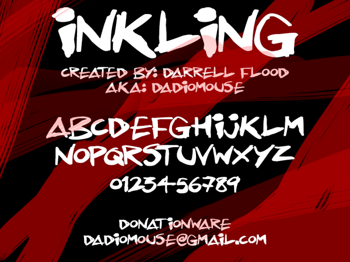 Inkling Font poster