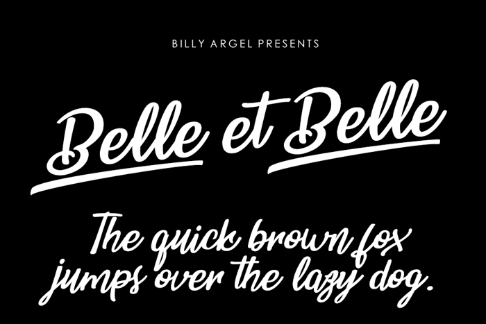 Belle et Belle Font poster