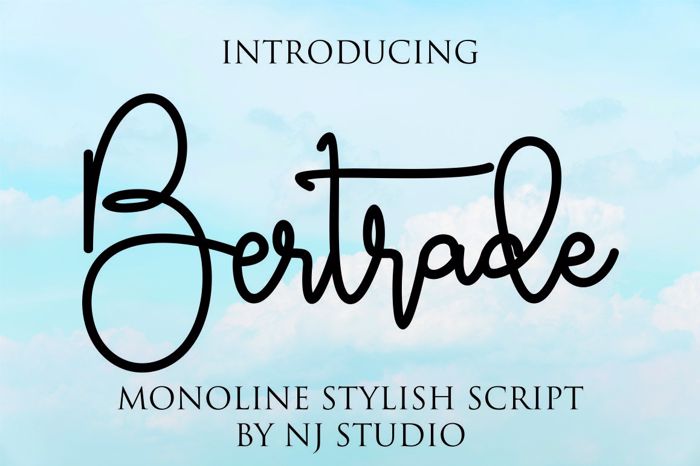 Bertrade Font poster