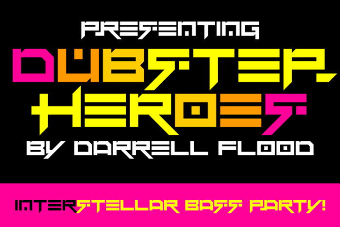 Dubstep heroes Font poster