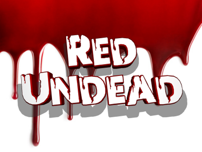 Red Undead Font poster