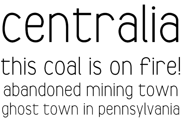 Centralia Font poster