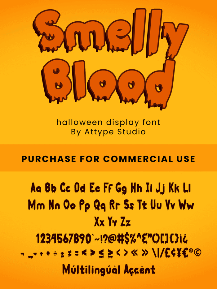 Smelly Blood Font poster