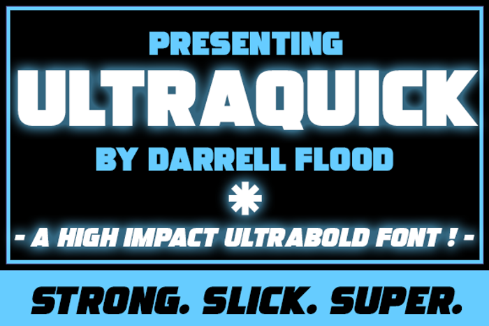 Ultraquick Font poster