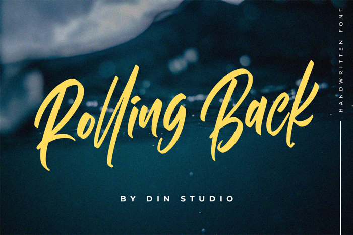 Rolling Back Font poster