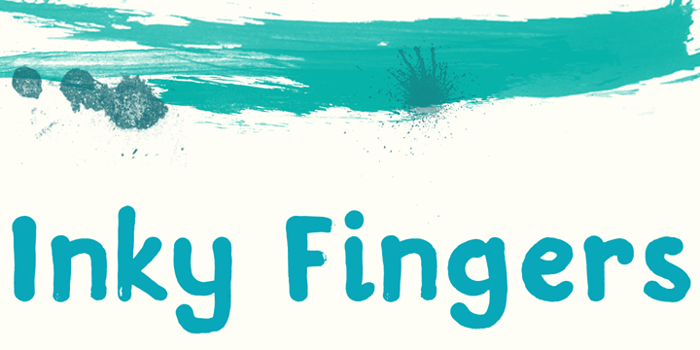 DK Inky Fingers Font poster