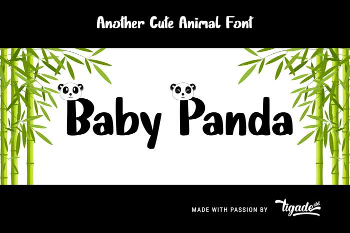 Baby Panda Font poster