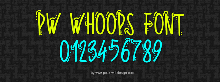 PWWhoops Font poster