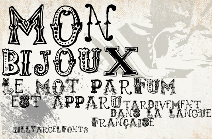 monbijoux Font poster