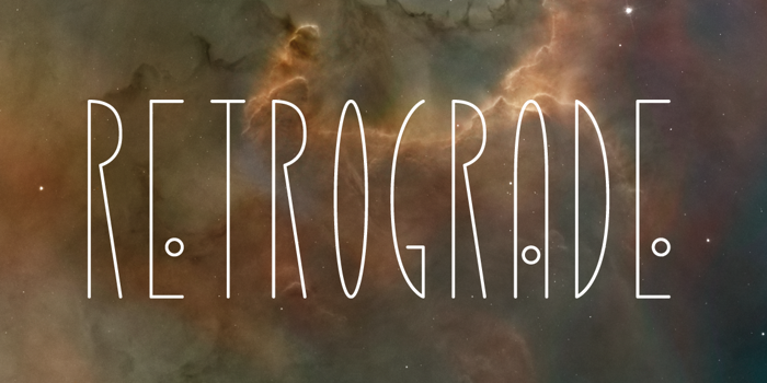 Retrograde Font poster