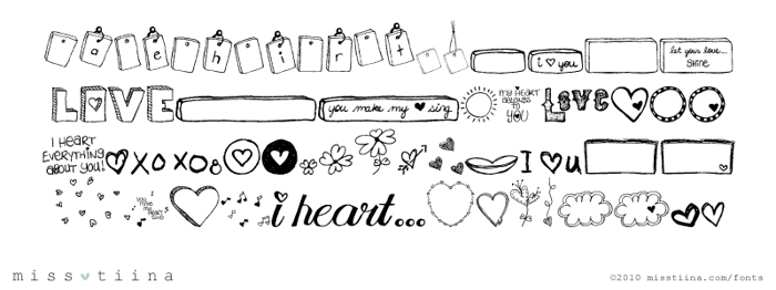MTF i heart Sketches Font poster
