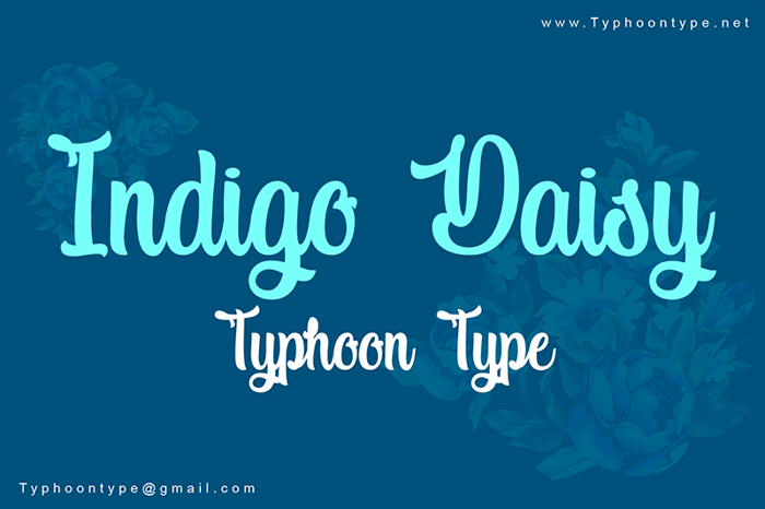 Indigo Daisy Font poster