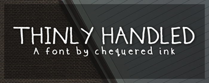 Thinly Handled Font poster