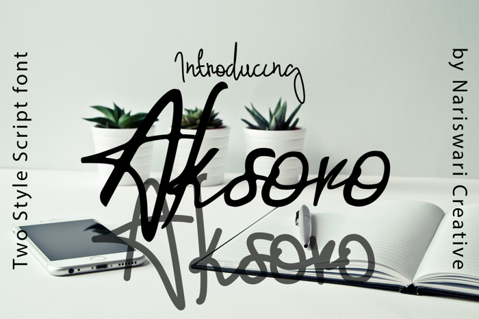 Aksoro Font poster