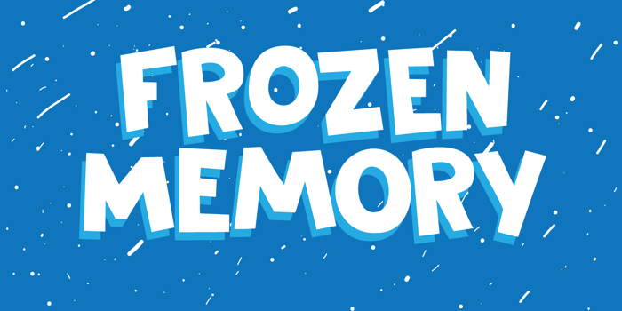 DK Frozen Memory Font poster