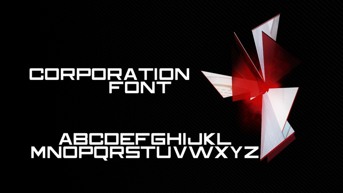 Corporation Font poster