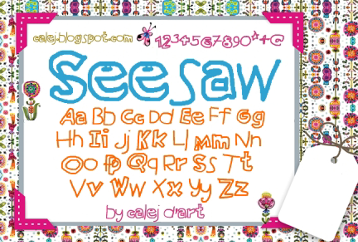 Seesaw Font poster