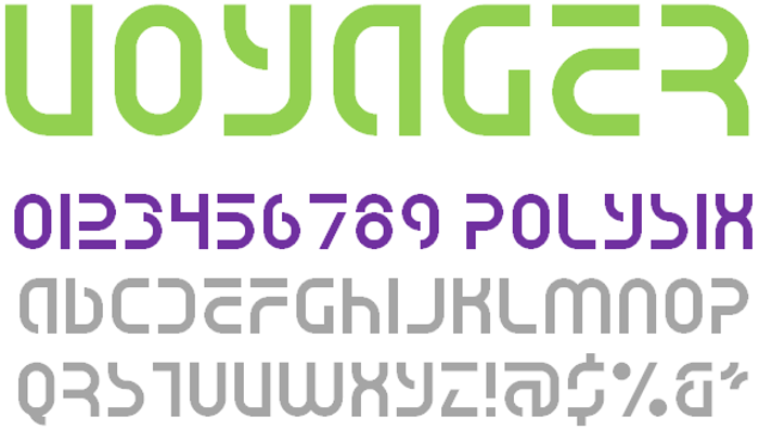 Voyager NBP Font poster