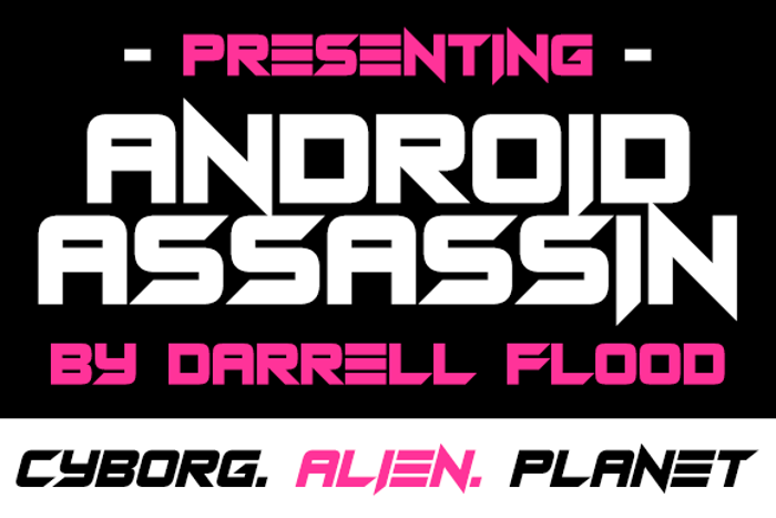 Android Assassin Font poster