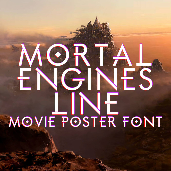 Mortal Engines Line Font poster