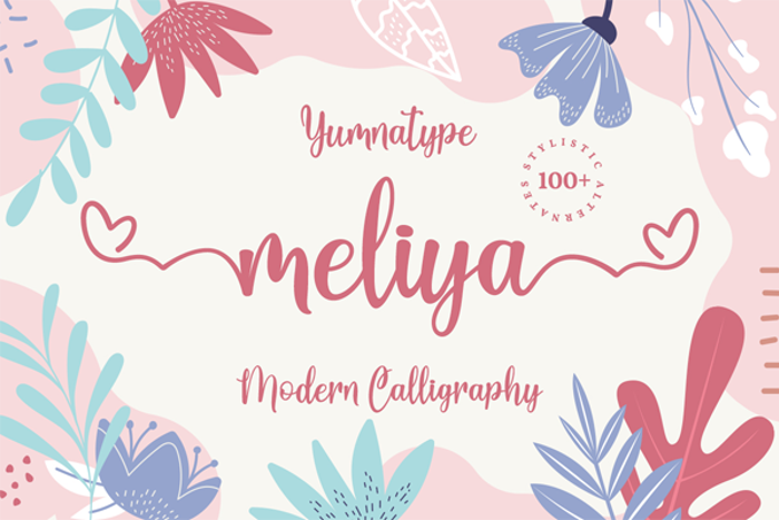 Meliya Font poster