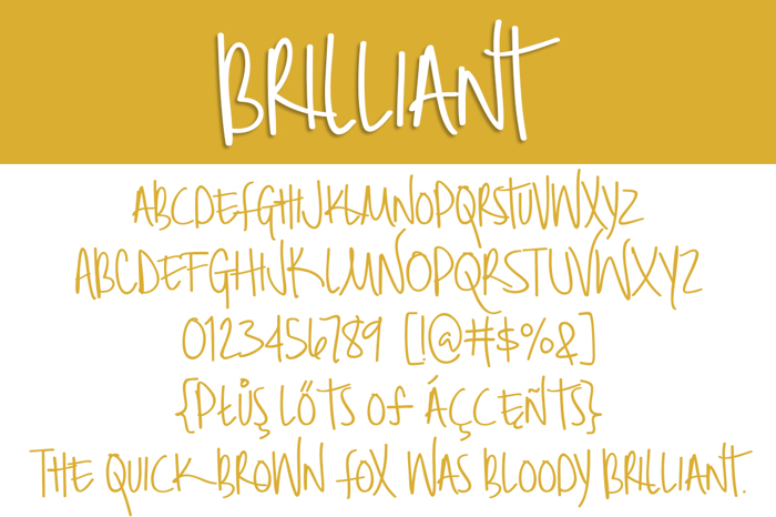 Brilliant Font poster