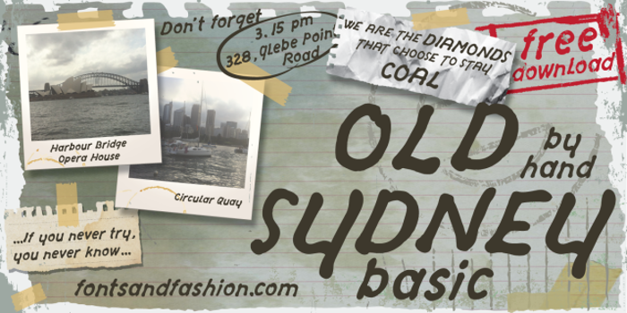 OLD SYDNEY_DEMO Font poster